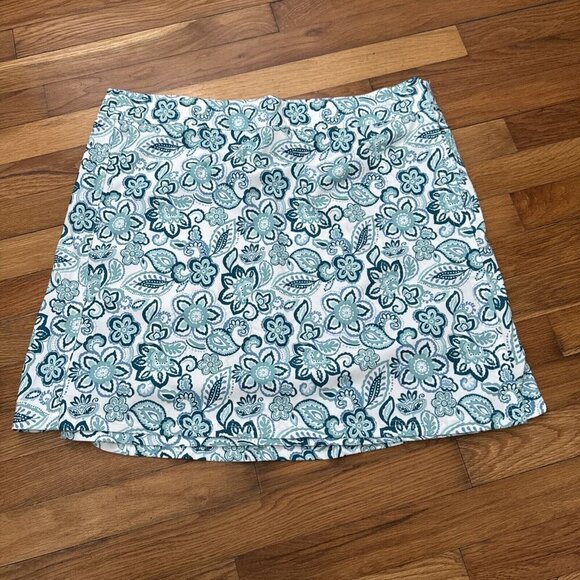 Rip Skirt Women's Green Floral Adjustable Wrap Mini Cover Up Size XL - Picture 2 of 5